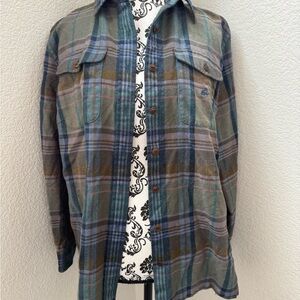 1980s Ralph Lauren Wool Plaid Button-Up Shirt